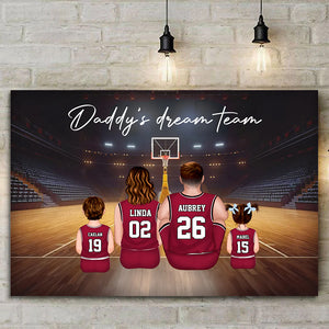 Dragon Ball Daddy's Favorite Team - Gift For Family, Basketball Lovers - Personalized Canvas Poster - SPCL03 NA94