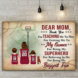 Dragon Ball Dear Mom, Thank You For Teaching Me To Play This Game - Gift For Mom, Children, Family - Personalized Canvas Poster - SPCL03 NA94