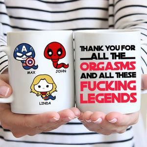 Thank You For All The Orgasms - Gift For Couple - Personalized Ceramic Mug - CL01 NH96