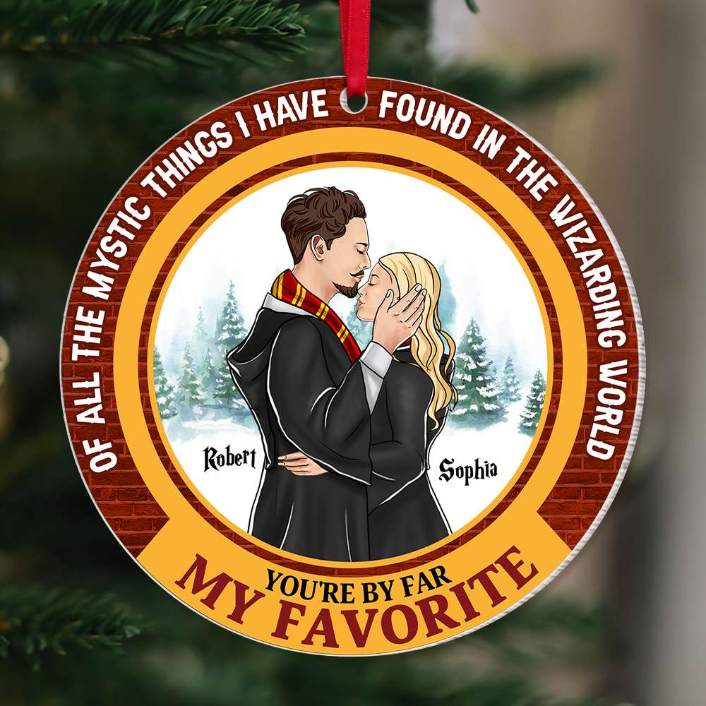 You're By Far My Favorite Harry Potter - Personalized Acrylic Ornament - Gift For Couple, Husband Wife, Anniversary, Engagement, Wedding, Marriage Gift CL20 NH96