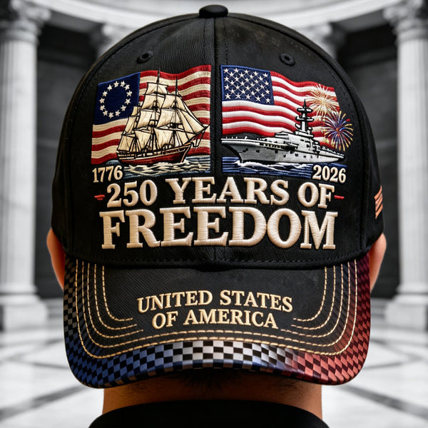 USA 250th Anniversary Historical Freedom - Personalized Classic Cap - Gifts For Patriots