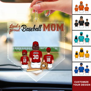 Proud Baseball Mom - Gift For Mom - Personalized Car Hanging Ornament - SPCL01 NA94