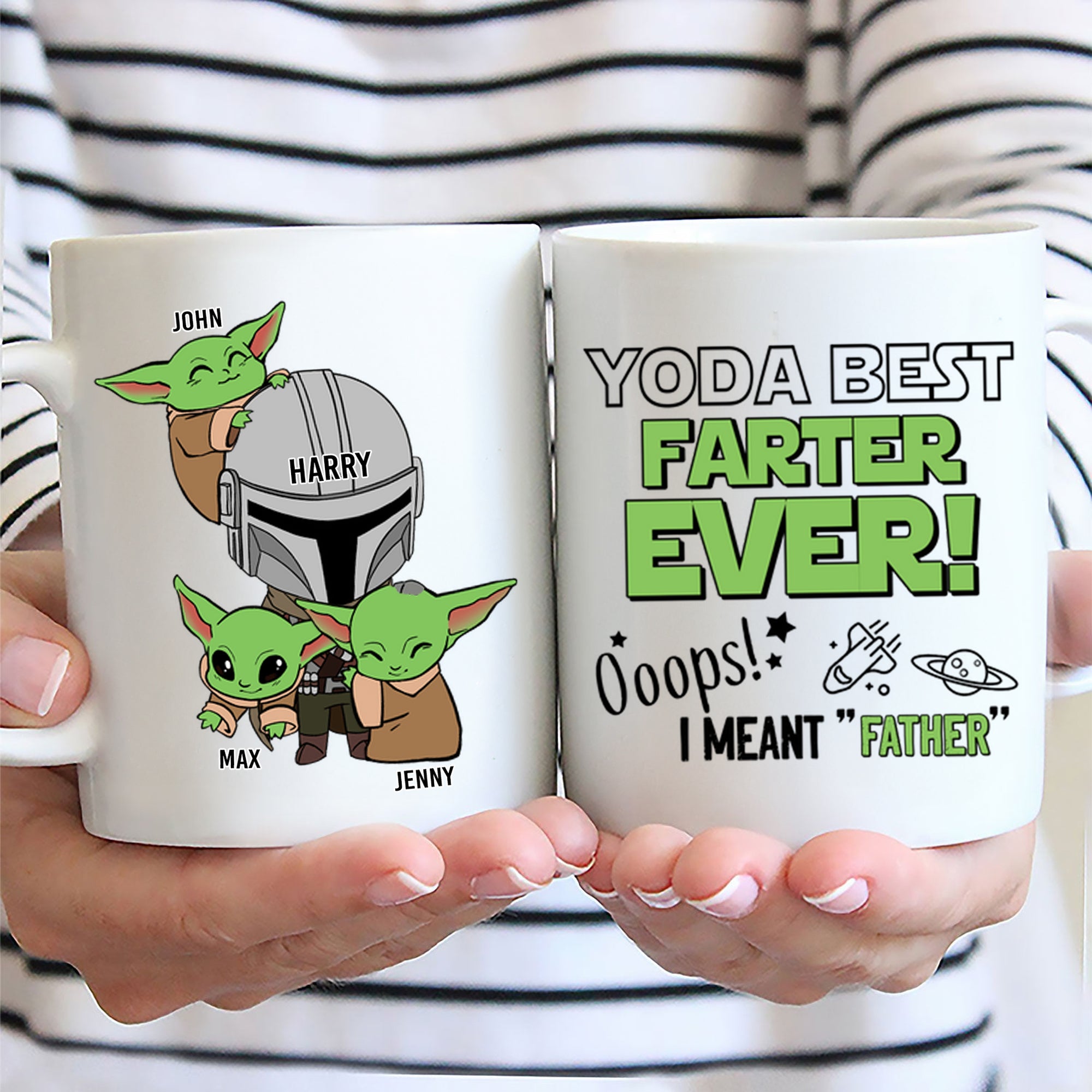 Yoda Best Farter Ever Ooops - Gift For Father, Grandpa - Personalized Ceramic Mug - NH96