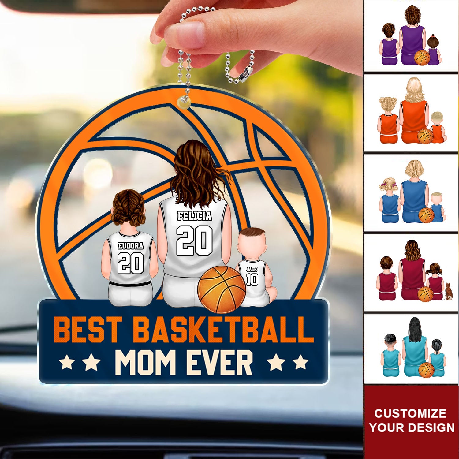 The Best Basket Mom Ever - Gift For Mom, Children, Family - Personalized Car Hanging Ornament - SPCL03 NA94