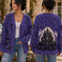Haunted House Spooky Halloween - Personalized Cardigan
