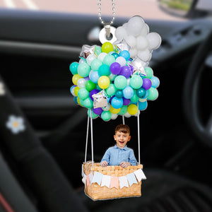 Custom Photo Up To The Sky Funny Trip - Gift For Family Members - Personalized Car Hanging Ornament - NA94