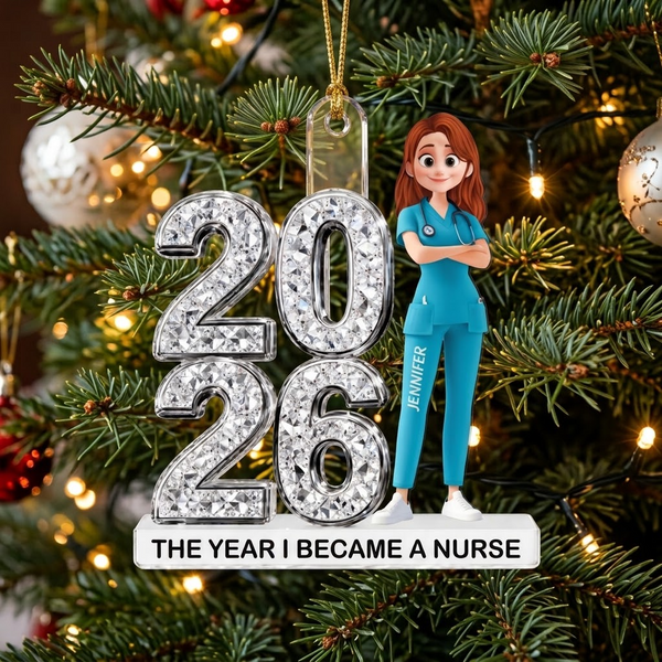 The Year I Became A Nurse Christmas Gift Graduation Gift For Nurse, Graduation - Personalized Acrylic Ornament