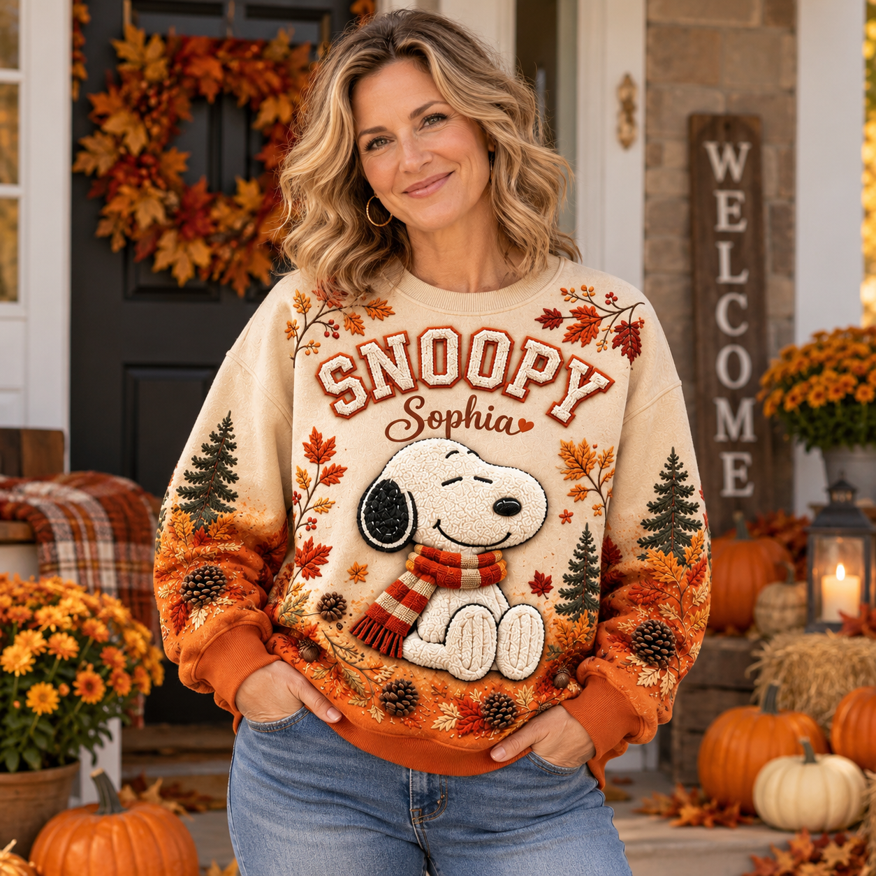 Vintage Cartoon Happy Fall Season Gift For Movie Fans - Personalized C ...