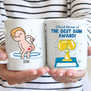 Official Winner Of The Best Bum Award - Gift For Couple - Personalized Ceramic Mug - CL17 NH96