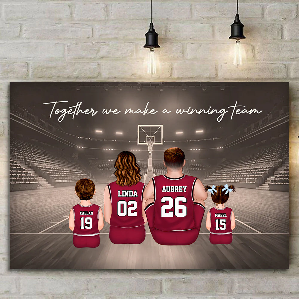 Together Me Make A Winning Team - Gift For Family, Basketball Lovers - Personalized Canvas Poster - SPCL03 NA94