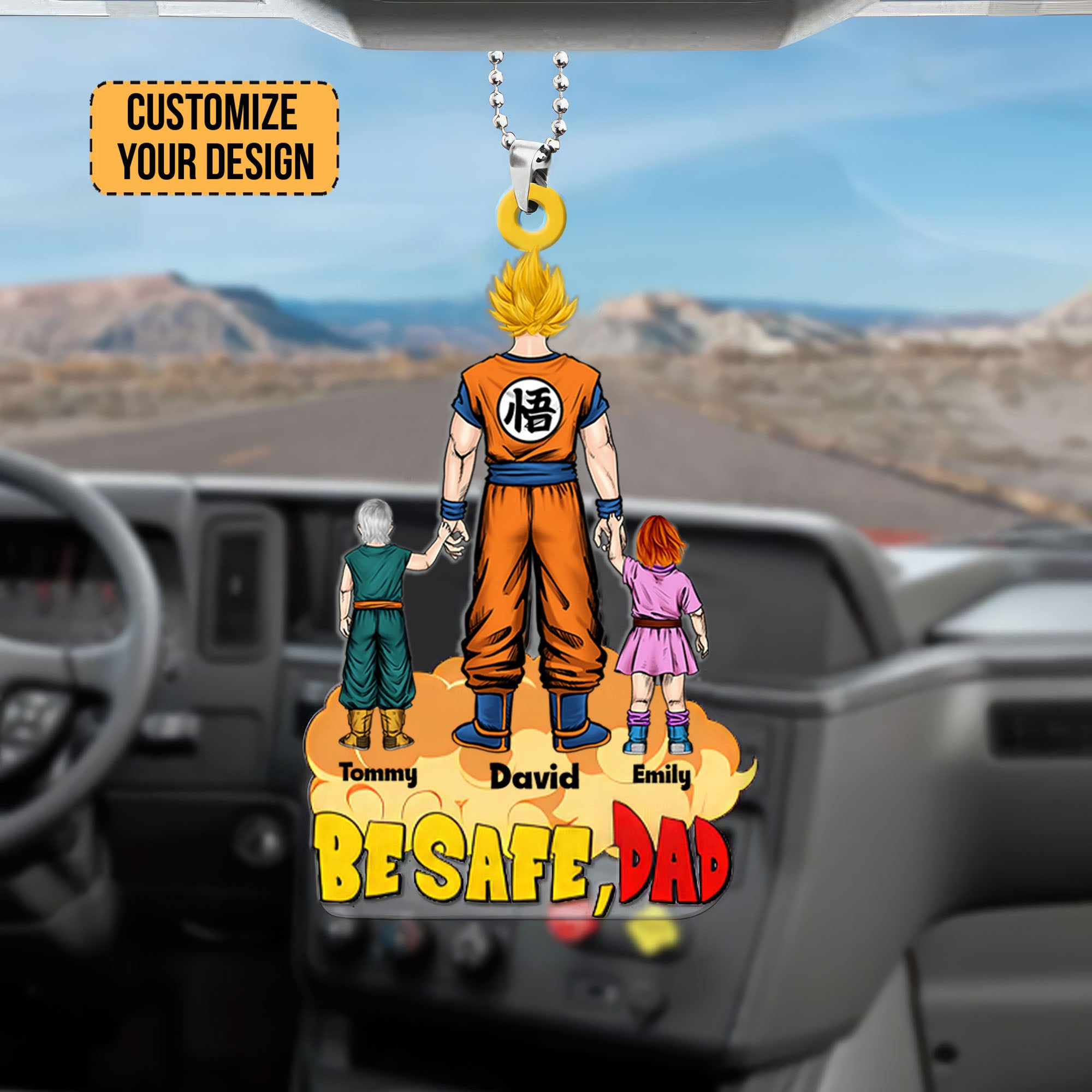 Be Safe, Dad Dragon Ball - Gift For Dad - Personalized Car Hanging Ornament - CL03 NH96