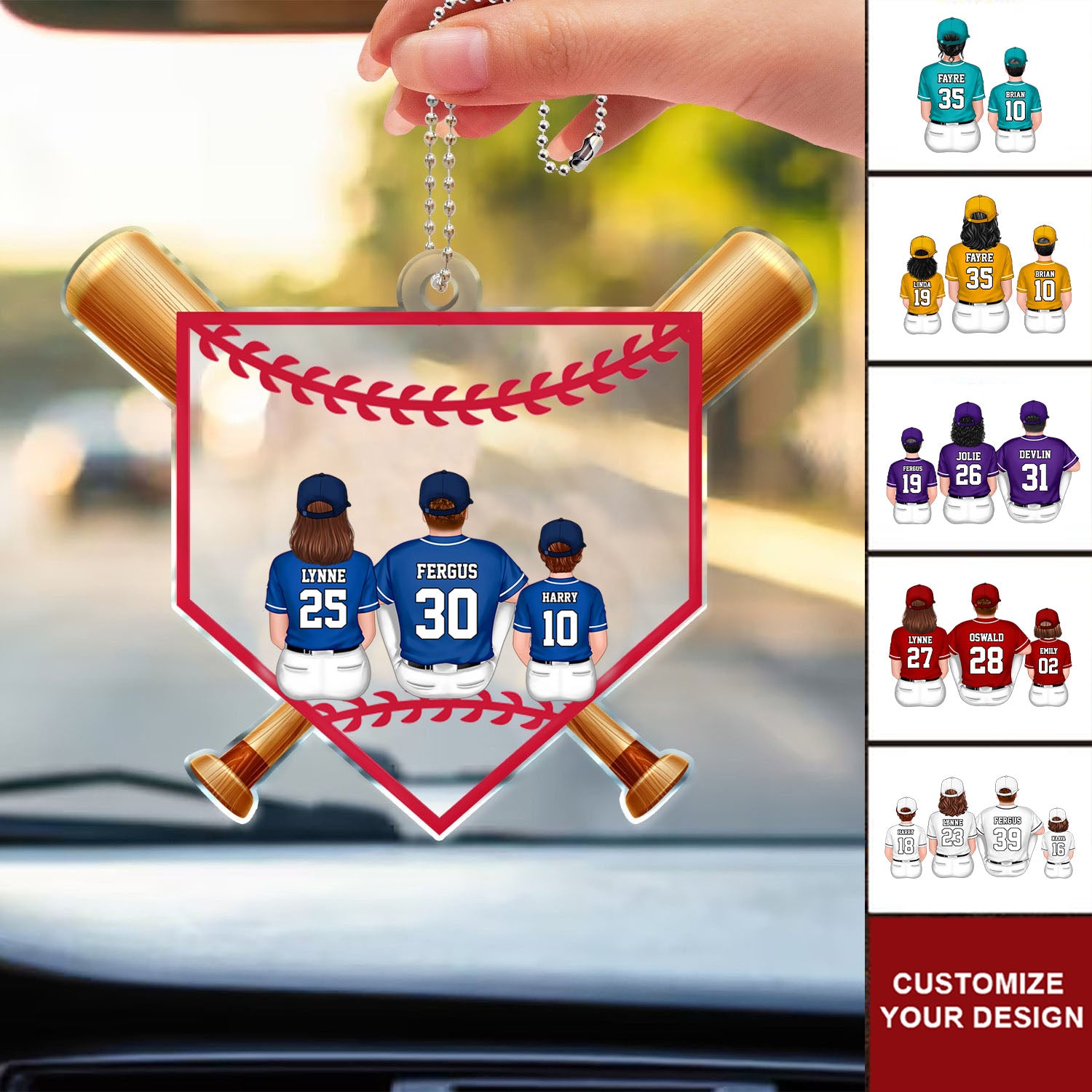 Together We Will Make A Winning Team - Gift For Family, Baseball Fans - Personalized Car Hanging Ornament - SPCL01 NA94