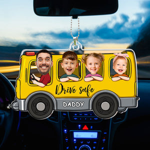 Custom Photo Let's Have A Safe Trip - Gift For Family Members, Mom, Dad - Personalized Car Hanging Ornament - NA94