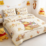 DSNY Honey Bear Bedding Set Custom Name Gift - Personalized Quilted Bedding Set HH01