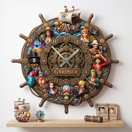 OnPi Adventure - Personalized Wall Hanging Clock - Gift For Family, Movie Fans NL122 