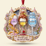 Princess Wine Glasses Custom Name Christmas Gift For Besties - Personalized Acrylic Ornament