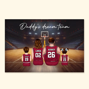 Daddy's Favorite Team - Gift For Family, Basketball Lovers - Personalized Canvas Poster - SPCL03 NA94