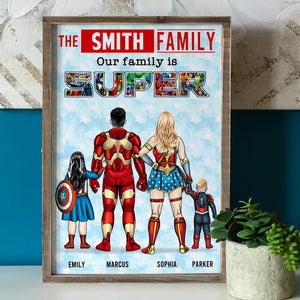 Our Family Is Super - Gifts For Father's Day - Personalized Canvas Poster