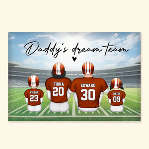 I Scored A Touchdown By Getting You Dad - Gift For Family, Football Lovers - Personalized Canvas Poster - SPCL02 NA94