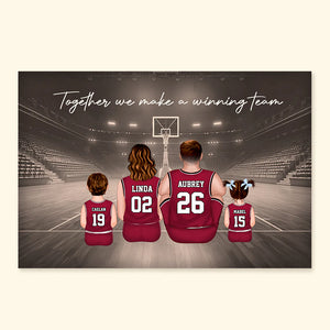 Together Me Make A Winning Team - Gift For Family, Basketball Lovers - Personalized Canvas Poster - SPCL03 NA94