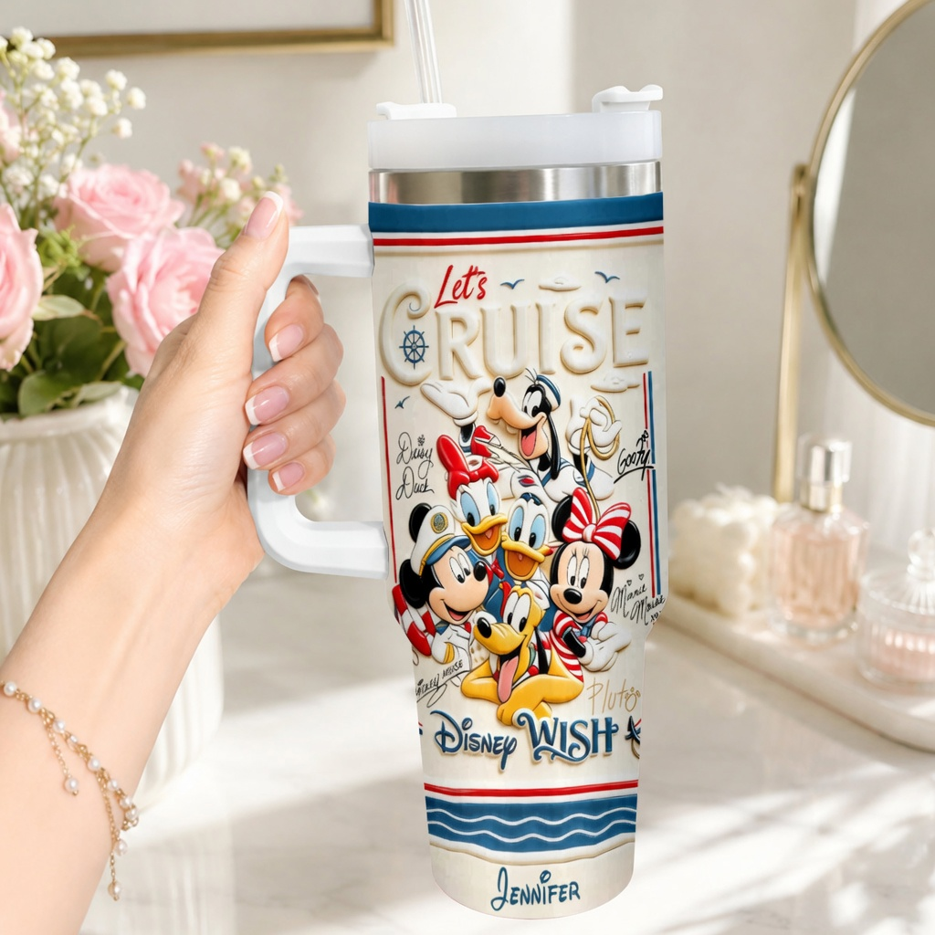Let's Cruise With Magic Mouse And Friends - Personalized Tumbler - Gift For Travelers HH01