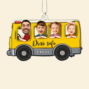 Custom Photo Let's Have A Safe Trip - Gift For Family Members, Mom, Dad - Personalized Car Hanging Ornament - NA94