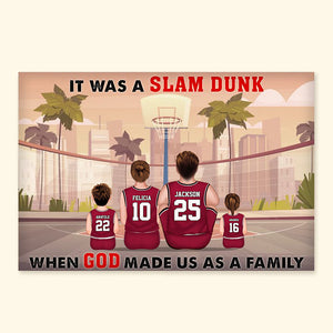 Dragon Ball It Was A Slam Dunk When God Made Us A Family - Gift For Family - Personalized Canvas Poster - SPCL03 NA94