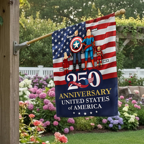 250 Anniversary 1776 2026 United States Of America - Personalized Flag - Patriotic Gift For Family