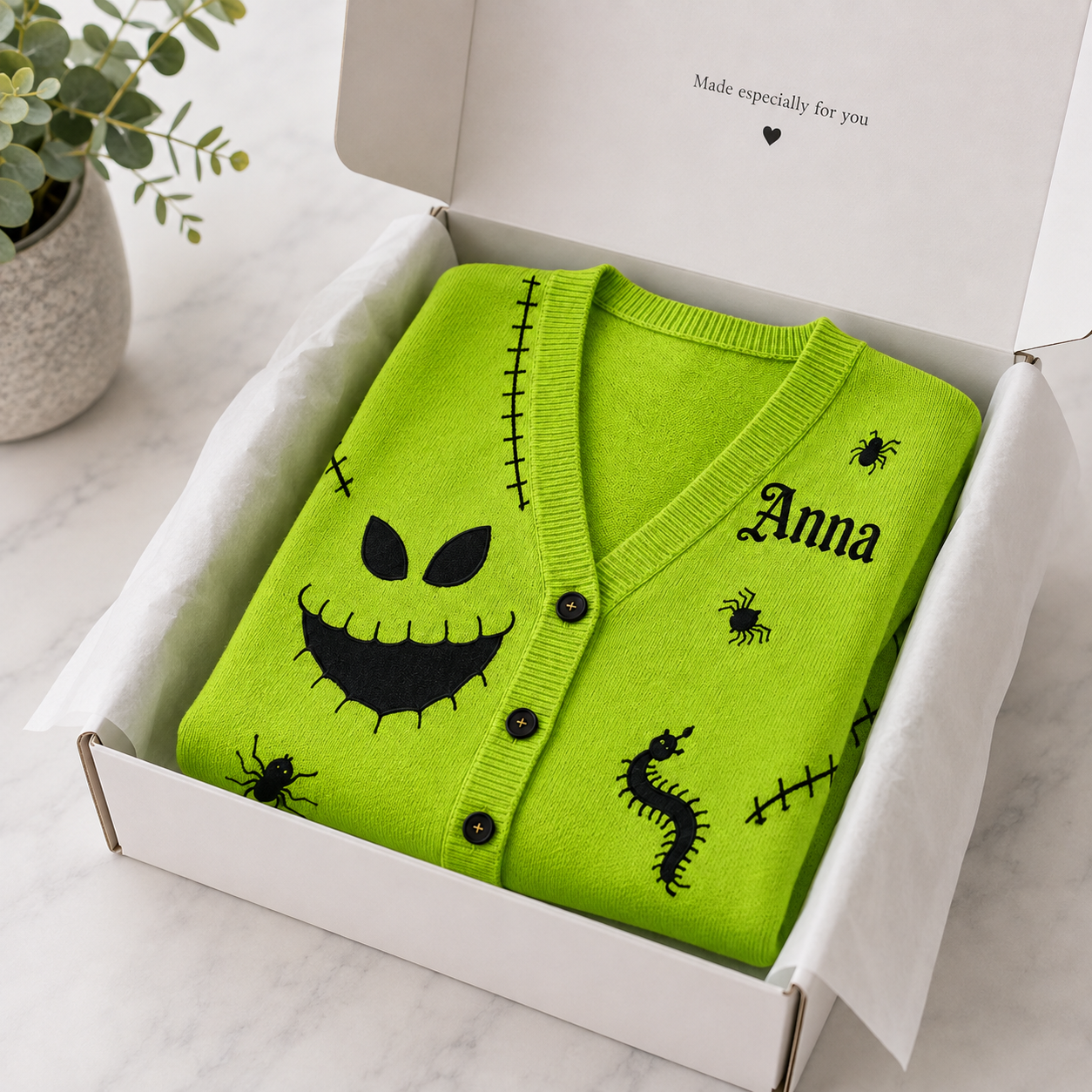 Oogie Boogie Spooky Halloween Costume - Personalized Cardigan
