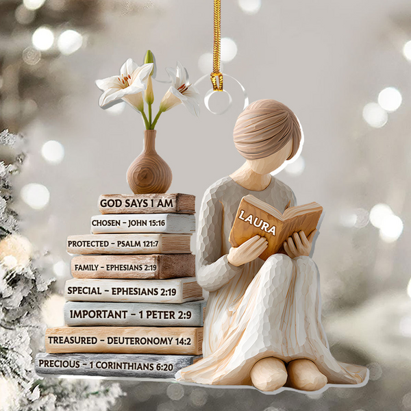God Says I Am Chosen - Personalized Acrylic Ornament TD118
