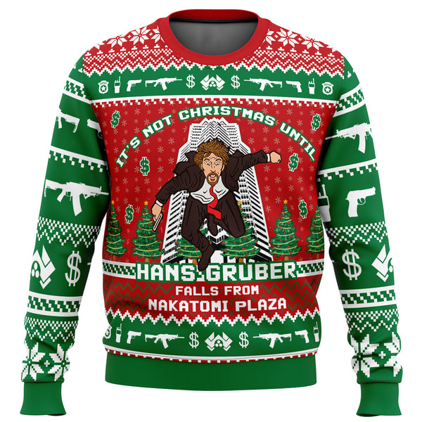 Hans Gruber Fall Nakatomi Plaza - Ugly Christmas Sweater - Funny Gifts | HH01