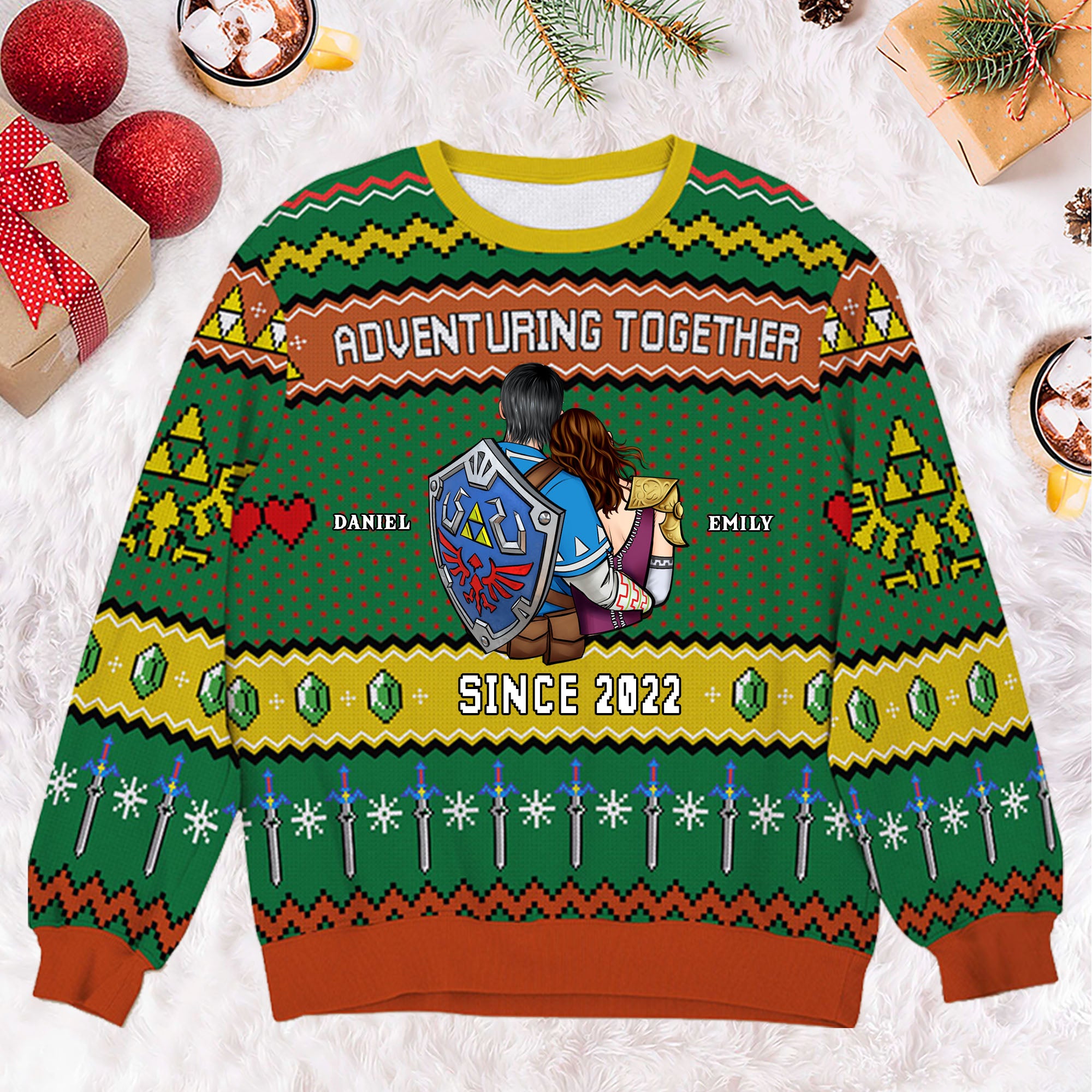 Adventure Together - Gift For Couple - Personalized Ugly Sweater - CL32 NH96