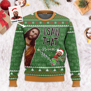 Hohoho I Saw You Green Monster - Gift For Family Members, Friends - Personalized Ugly Sweater NA94