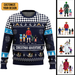 Straw Hat Pirates Ship Going Merry One Piece - Gift For Christmas - Personalized Ugly Sweater - CL11 NH96