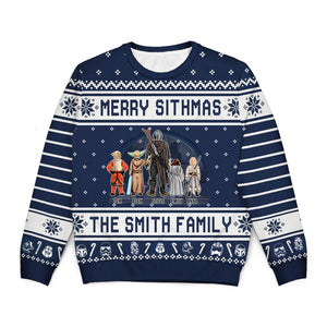 Merry Sithmas Merry Christmas - Gift For Dad - Personalized Ugly Sweater - CL08 NA94