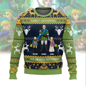 Legend Of Zelda Family Gathering - Gift For Christmas - Personalized Ugly Sweater - CL07 NH96