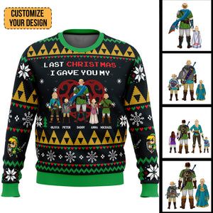 Link To My Heart Legend of Zelda - Gift For Christmas - Personalized Ugly Sweater - CL07 NH96