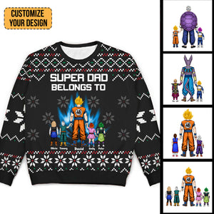 Dragon Ball We Are The Super Power Family - Personalized Ugly Sweatshirt - Gift for Dad, Grandpa, Husband CL03 NA94