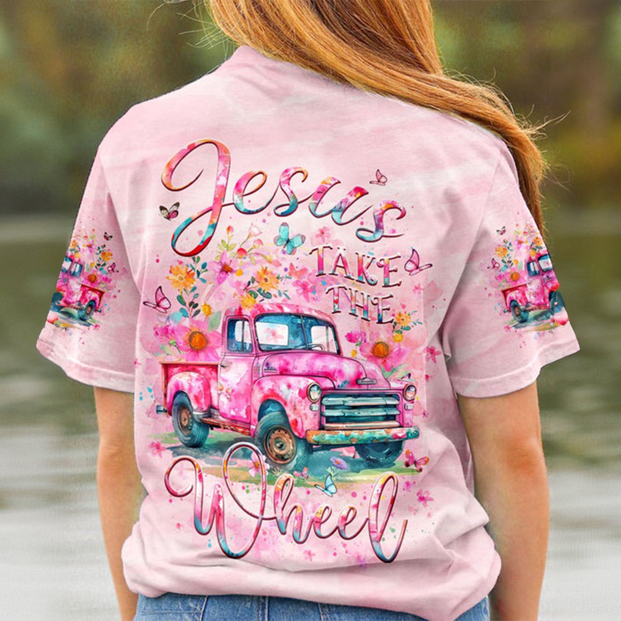 Jesus Take The Wheel - Women's All Over Print Shirt - AT407012