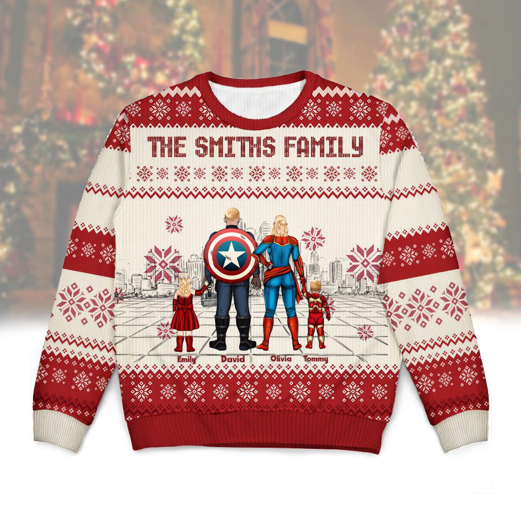 We Are The Super Power Family - Personalized Ugly Sweater - CL02 NA94