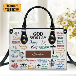 What God Says About You - Unique Personalized Leather Handbag - AT4080939