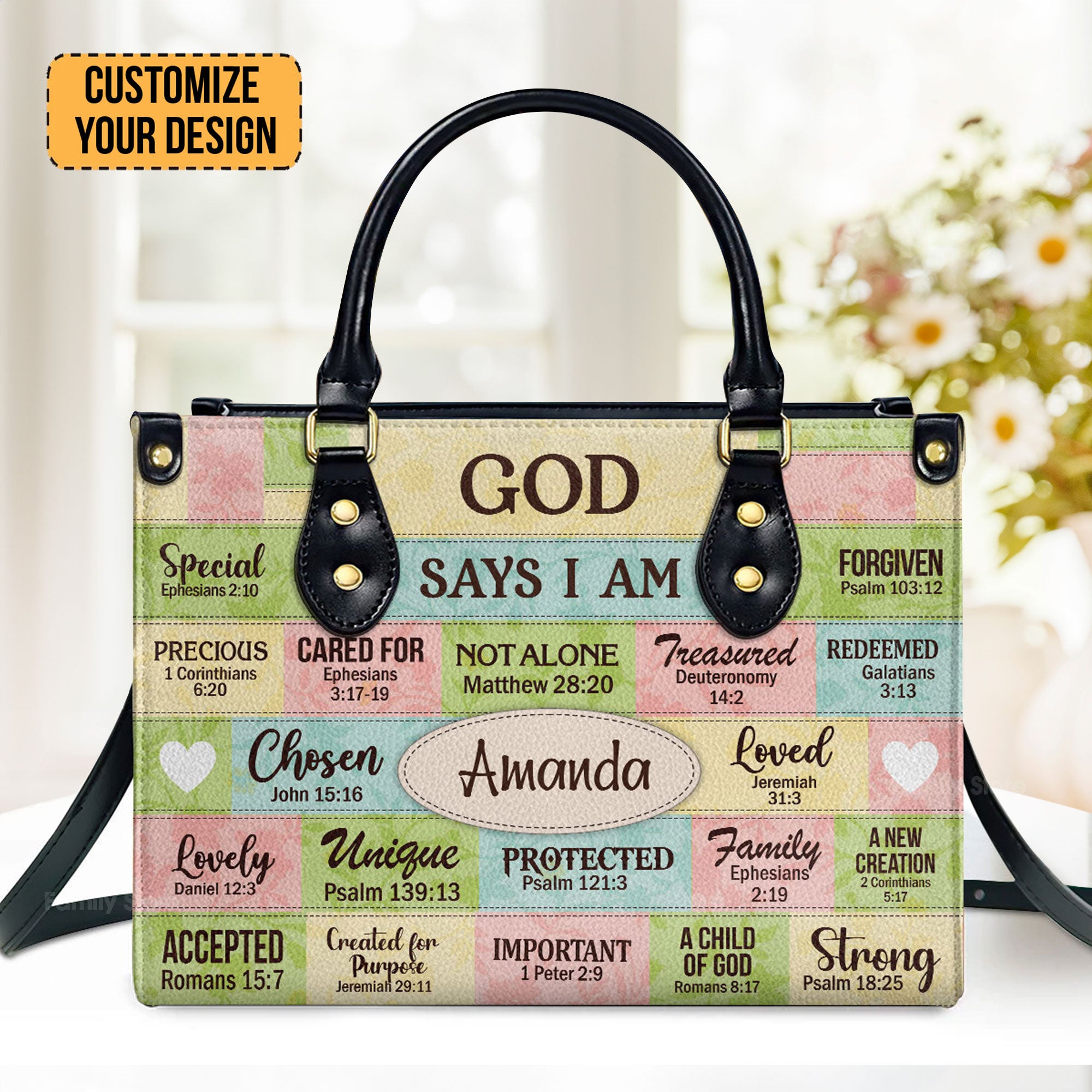 God Says You Are - Unique Personalized Leather Handbag - AT4080924