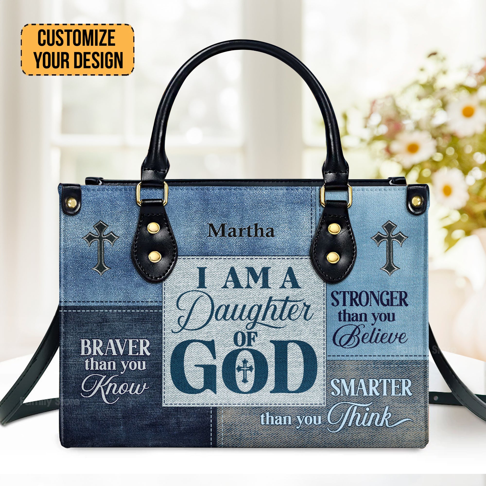 Daughter Of God - Unique Personalized Leather Handbag - AT4081301