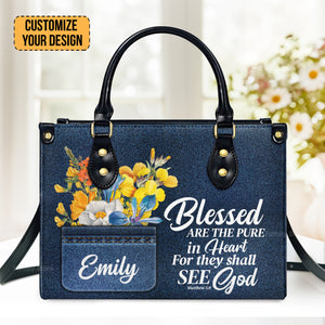 Blessed Are The Pure In Heart Matthew 58 Spiritual - Unique Personalized Bible Covers - AT4080927