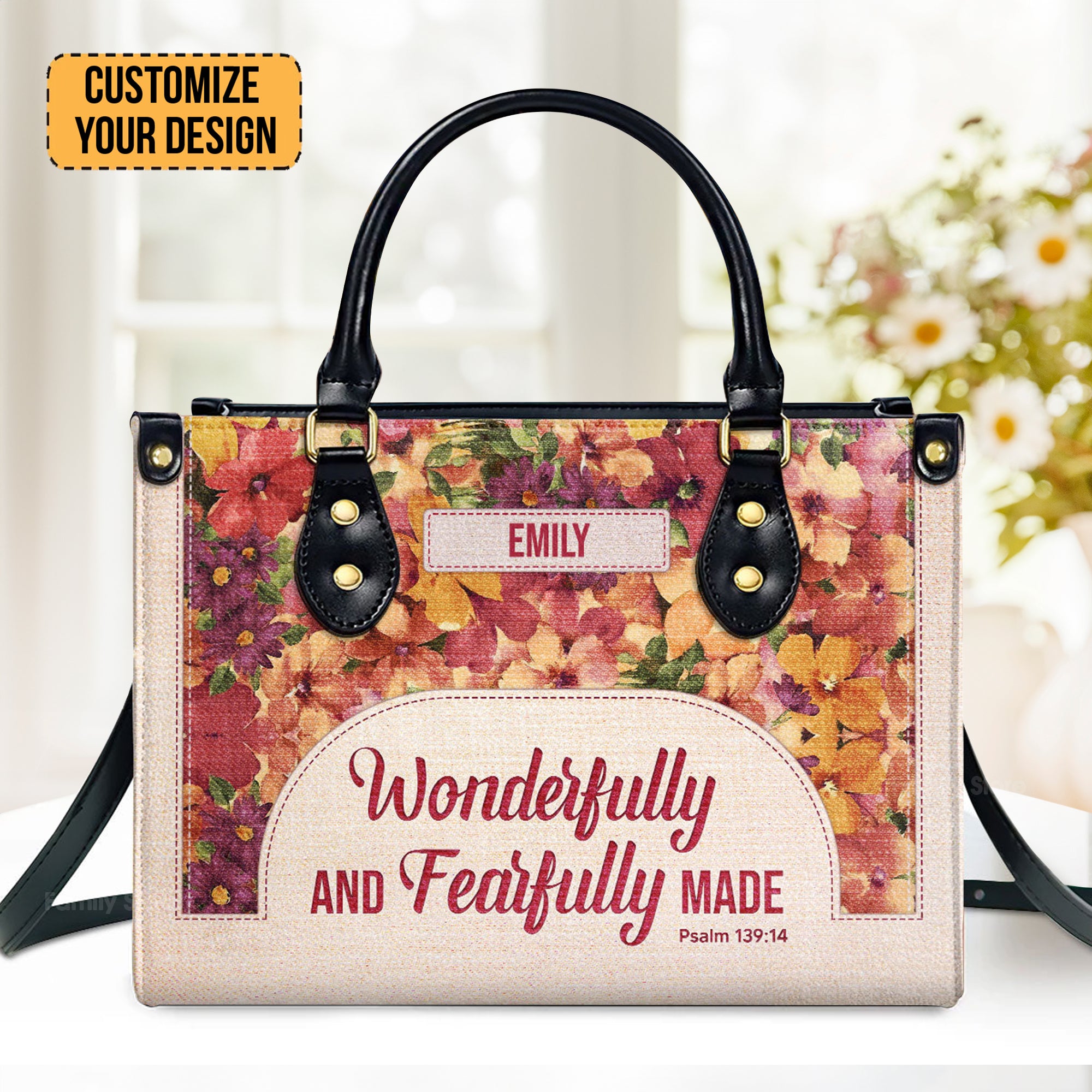 Wonderfully And Fearfully Made Psalm 13914 - Awesome Personalized Leather Handbag - AT4081221