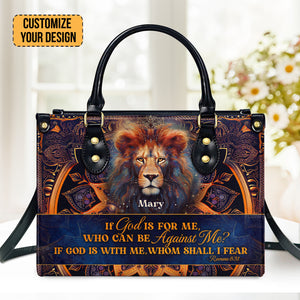 If God Is For Me - Unique Personalized Leather Handbag - AT4081219