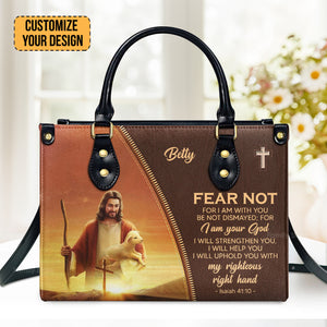 For I Am With You - Unique Personalized Leather Handbag - AT4081337