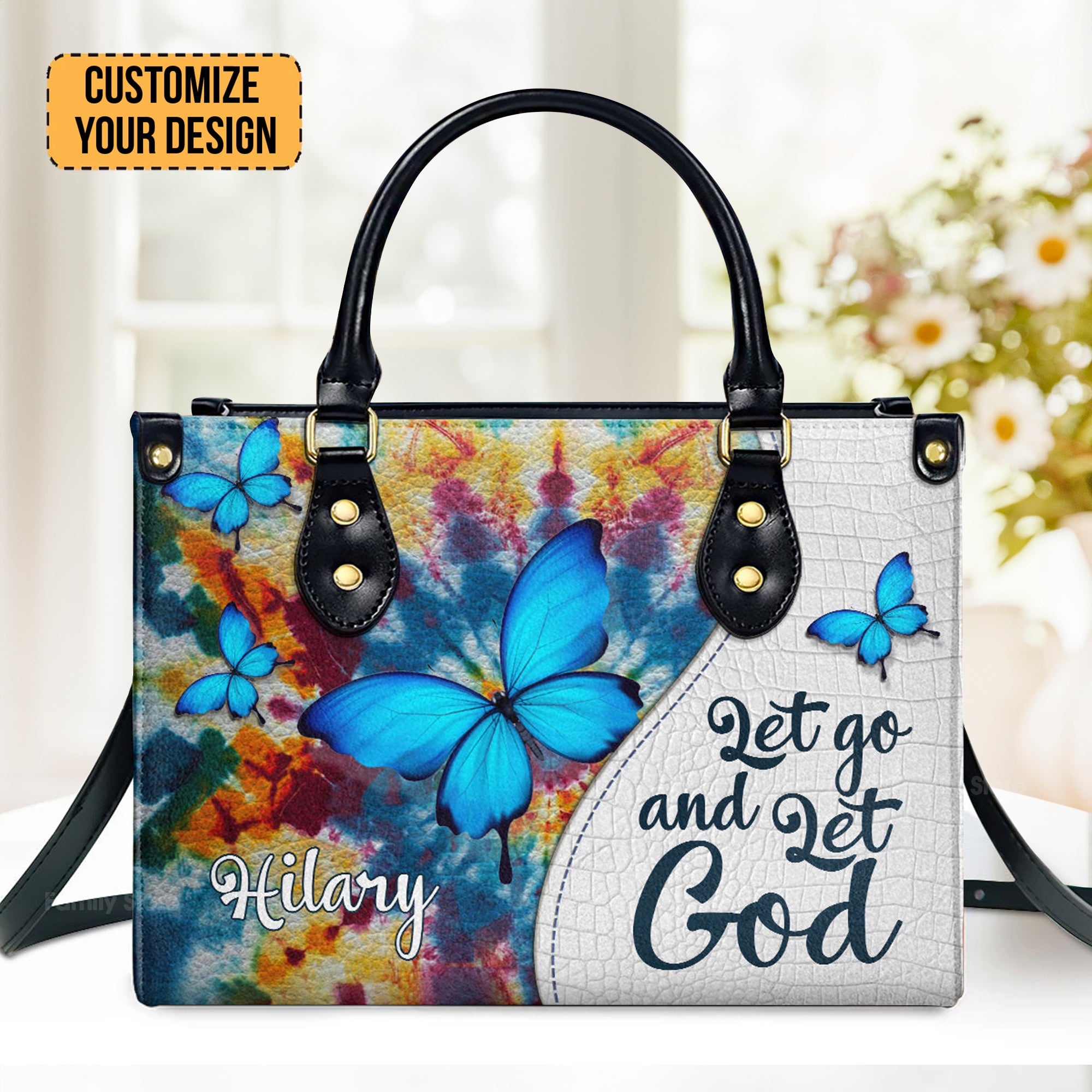 Let Go And Let God - Unique Personalized Leather Handbag - AT4081425