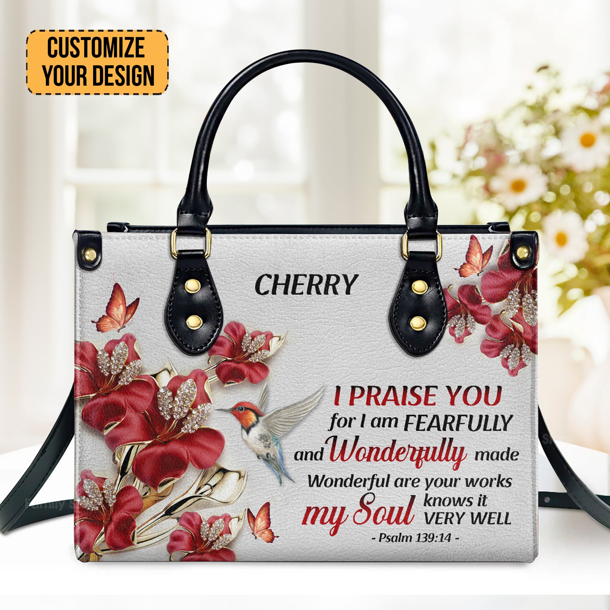 I Praise You, For I Am Fearfully And Wonderfully Made - Beautiful Personalized Leather Handbag - AT4080826