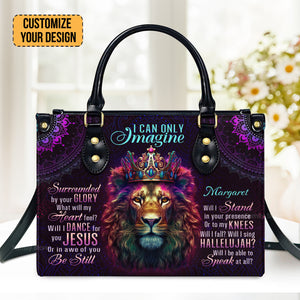 Lion I Can Only Imagine - Awesome Personalized Leather Handbag - AT4081227